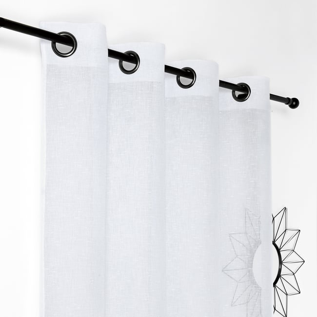 Voilage uni Saphir blanc <span itemprop=
