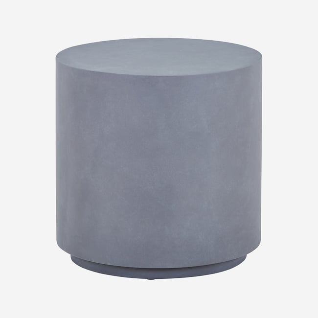 Table d'appoint ronde en ciment TRIANA gris <span itemprop=