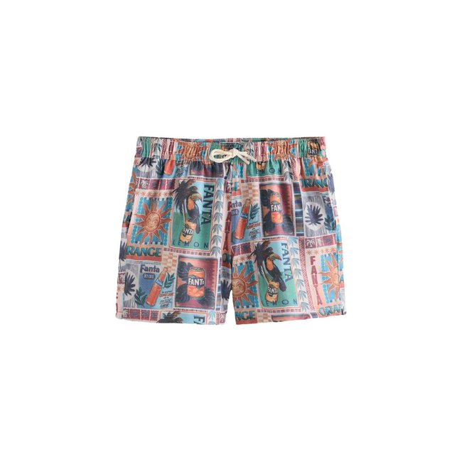 Short de bain imprimé 13 cm en lin mélangé - NEXT