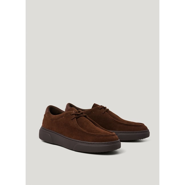 Scarpe da ginnastica in pelle scamosciata, Colins Street marrone PEPE JEANS