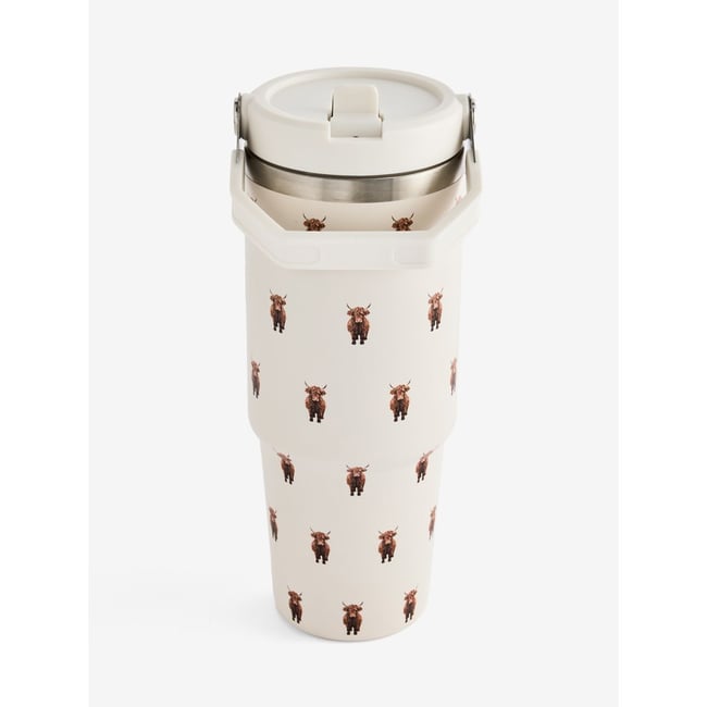 Gourde vache hamish acier inoxydable 900 ml Couleur crème <span itemprop=