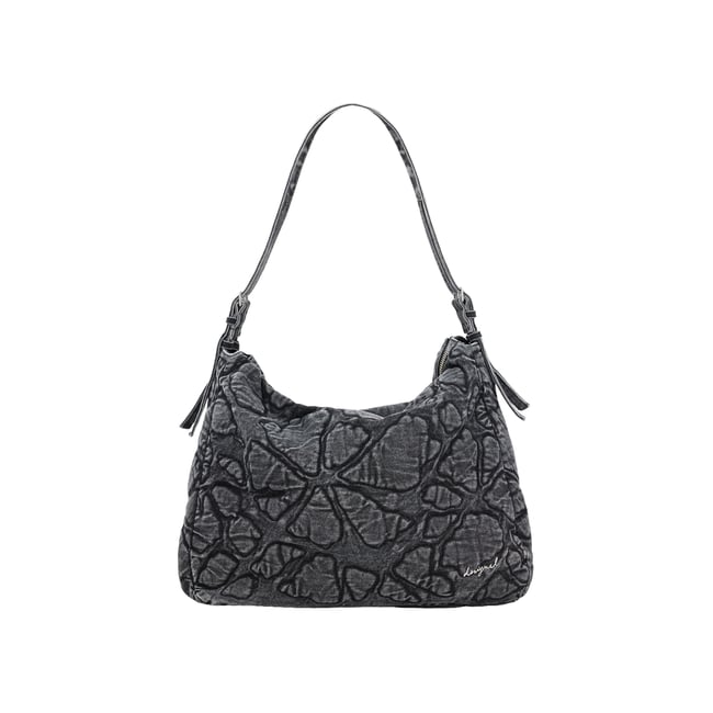 Sac imprimé moyen noir <span itemprop=