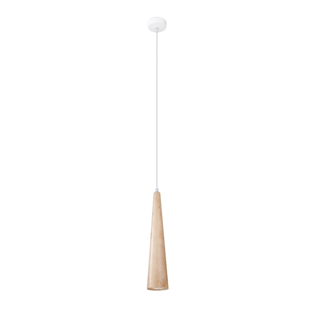 Suspension Bois Bois Naturel GU10 1 Sula Couleur marron <span itemprop=