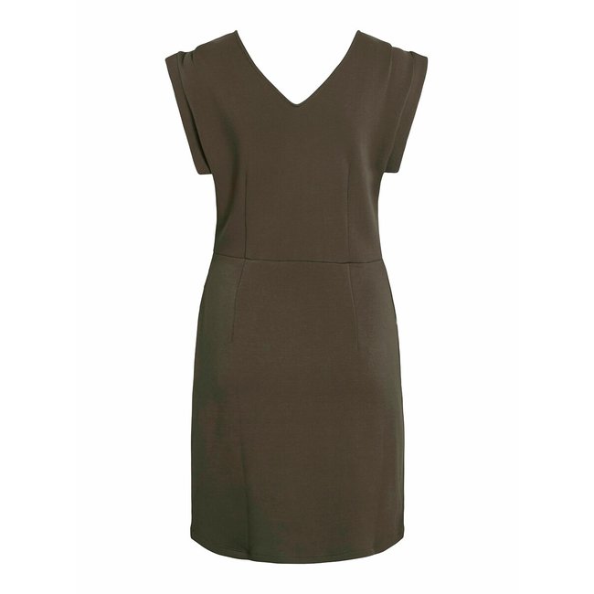 slim fit dress slacks Daegu Khaki Long Fitted Ribbed Dress