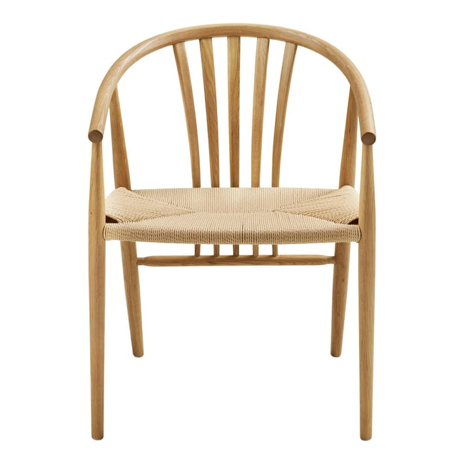 Chaise vintage bois et rotin BERLIN - PIER IMPORT