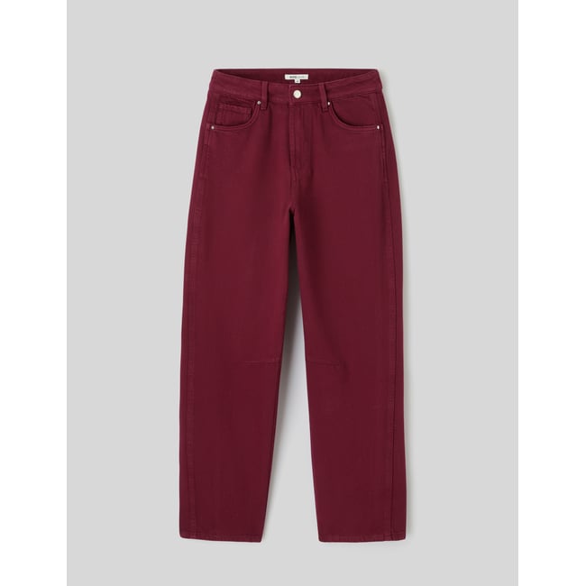Jean balloon bordeaux <span itemprop=