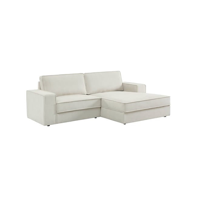 Canapé d'angle droit velours côtelé 3 places CHILL - SWEEEK