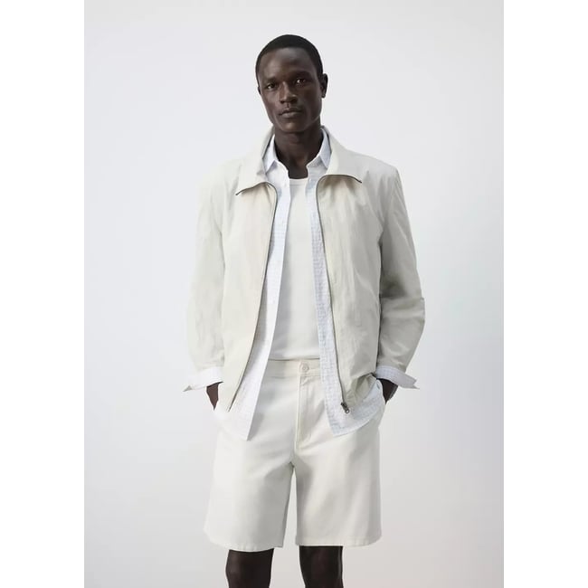 Veste imperméable à poches beige <span itemprop=
