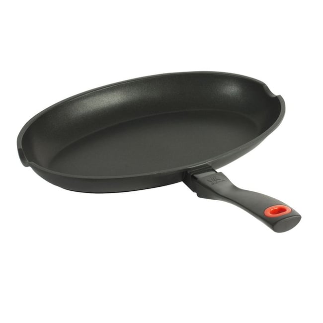 Beka Poêle à Poisson Fonte Aluminium 34x23cm | Revêtement DualForce | Induction Compatible | Forme Ovale