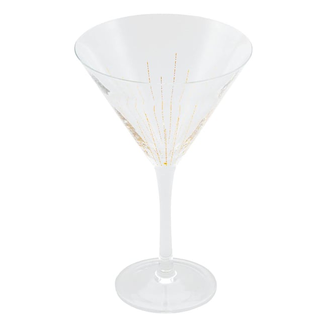 Lot de 2 verres à cocktail en verre LUNIS Couleur doré <span itemprop=