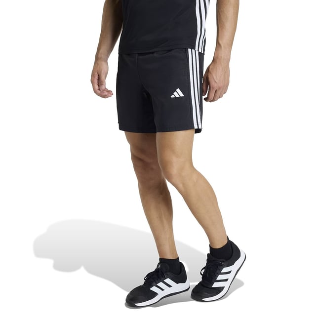 Short d'entraînement, 3 bandes, WORKOUT ESSENTIALS noir <span itemprop=