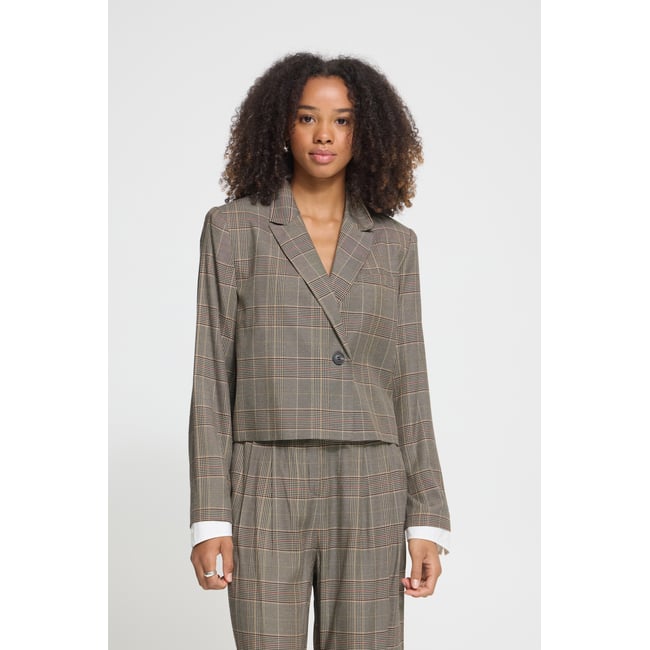 Blazer noir beige black/toasted check <span itemprop=