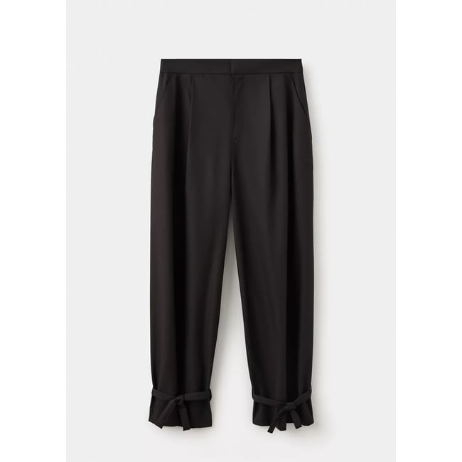 Pantalon bouffant avec nœuds chocolat <span itemprop=