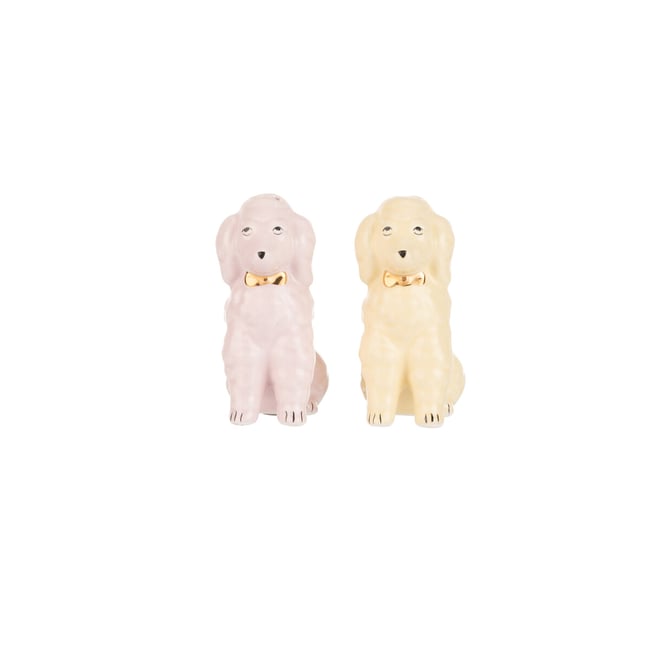 Ceramic Poodle Salt & Pepper Shakers, multi-coloured, YVONNE ELLEN