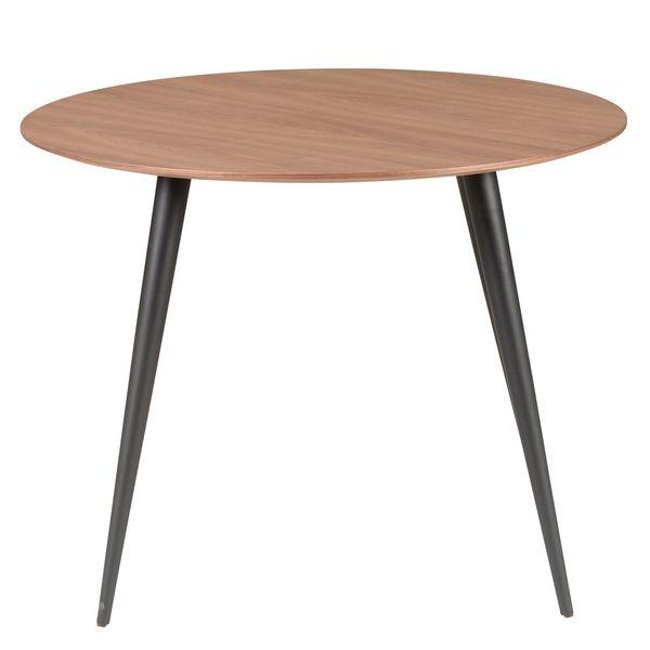 Table repas ronde noyer 100 cm CALYPSO Couleur naturel foncé <span itemprop=