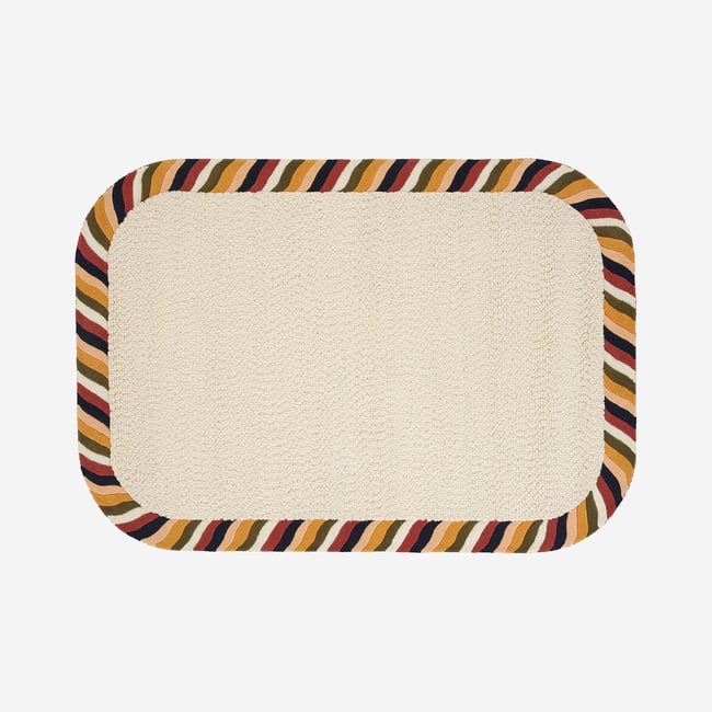 Tapis de salon laine CASTILLE Couleur naturel clair, multicolore <span itemprop=