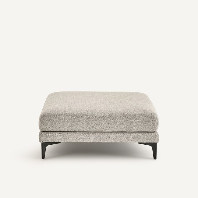 Repose-pieds en mélange texturé, MODERNISTE, design Emmanuel Gallina Couleur gris moyen <span itemprop=
