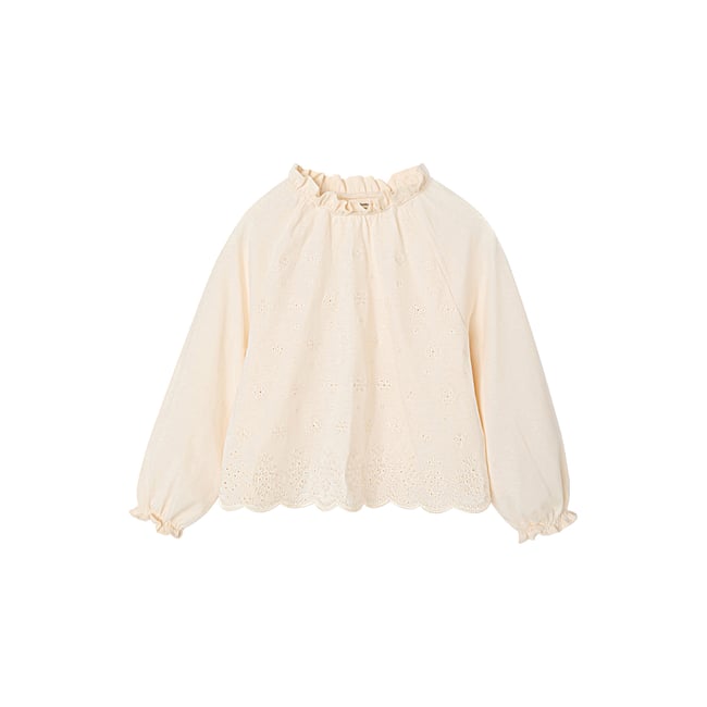 Blouse manches longues écru <span itemprop=