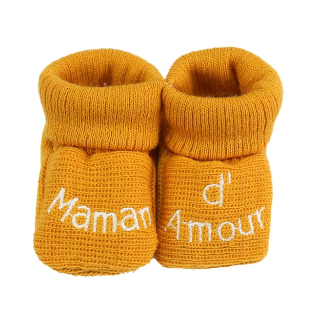 Chaussons naissance - Message Maman d'Amour - TROIS KILOS SEPT
