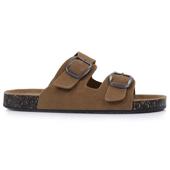 Sandales à doubles brides ultra confortables, semelle intérieure cuir - ISOTONER