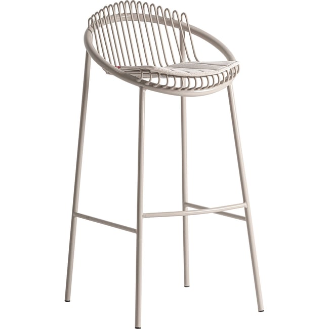 Tabouret de bar en fer collection brienz Couleur gris <span itemprop=
