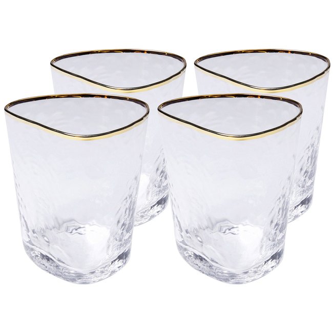 Lot de 4 verres à eau, HOMMAGE Couleur transparent <span itemprop=