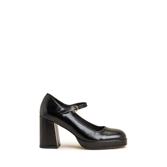 Scarpette in pelle con tacco, VERITOX nero  JONAK