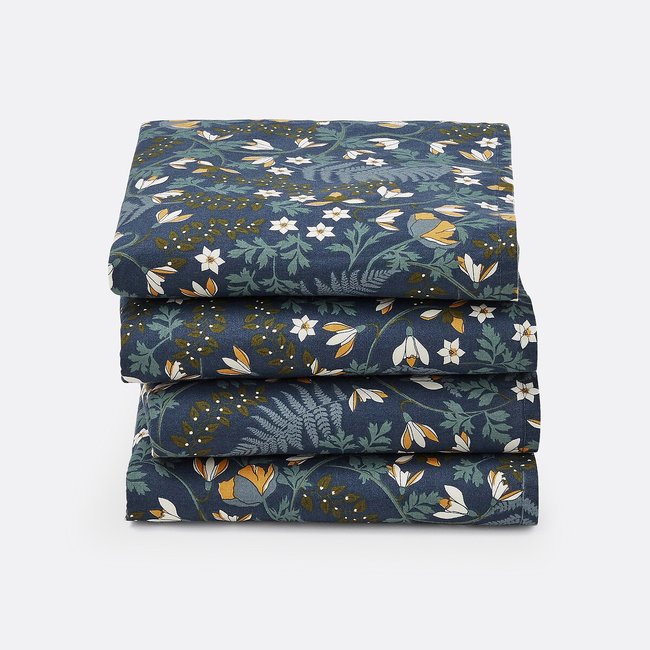 4 guardanapos estampados, em algodão lavado, Longina estampado <span itemprop=
