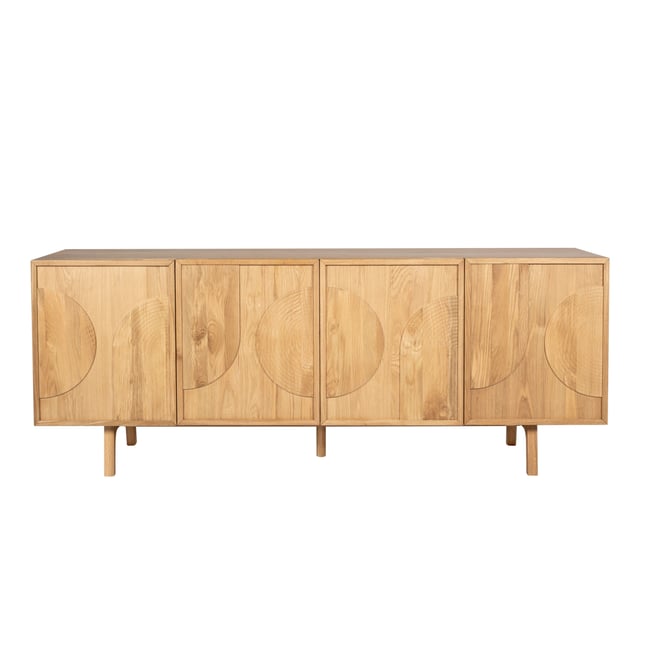 Meuble bas 4 portes chêne Couleur naturel <span itemprop=