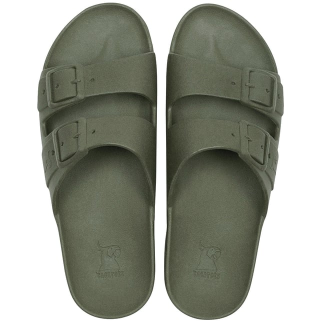 Sandales plates Enfant RIO DE JANEIRO - Claquettes confortables et antidérapantes - Bleu roi - 31/32 kaki foncé <span itemprop=