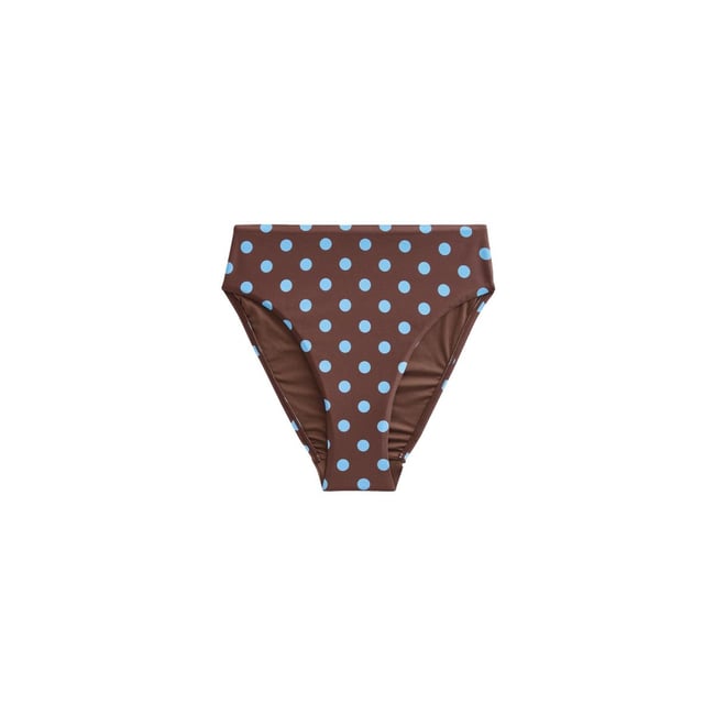 Bas de bikini chocolat/pois bleus <span itemprop=