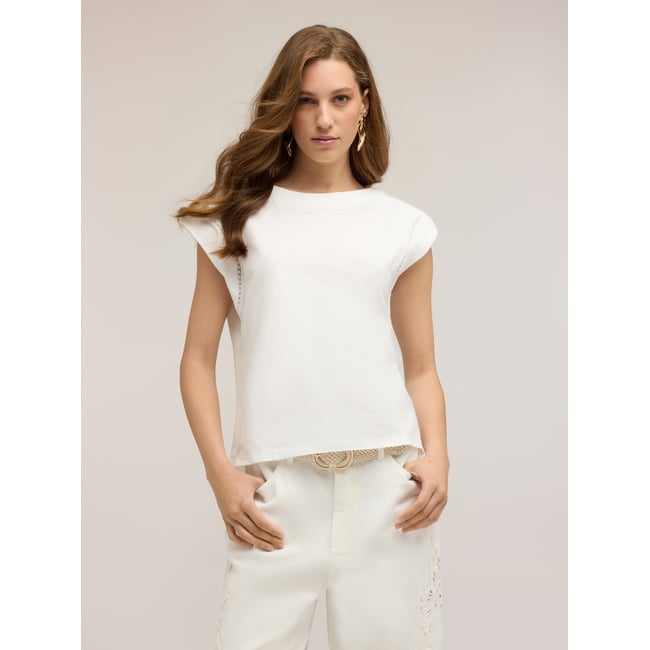 T-shirt kimono avec broderies - MOTIVI
