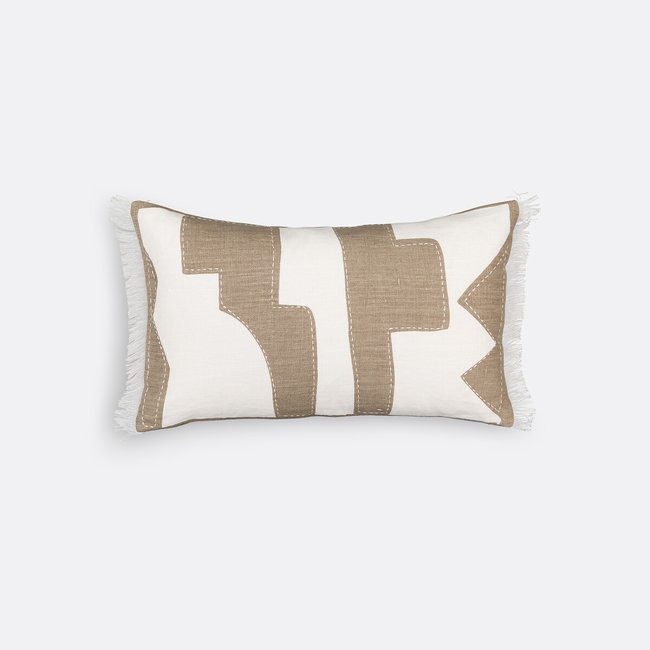 Housse de coussin en lin, 50 x 30 cm, Kinabe naturel/écru LA REDOUTE INTERIEURS