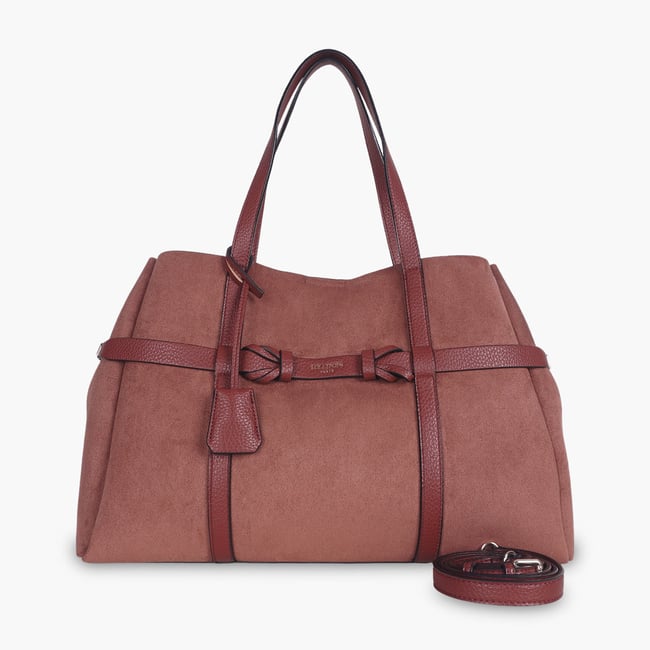 Grand sac shopper  Taja doré,brique <span itemprop=