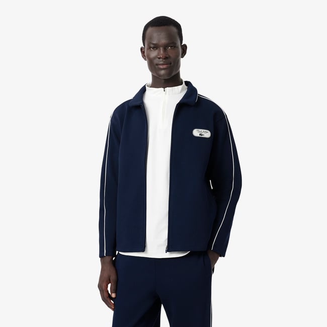 Sweatshirt zippé Tennis Héritage badge bleu-hhw <span itemprop=