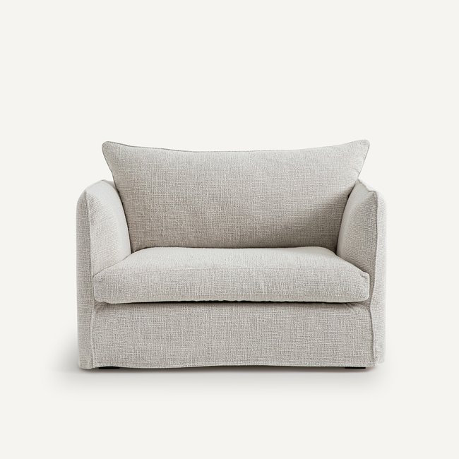 XL-Sessel Néo Chiquito, Recycling-Strukturgewebe ecru <span itemprop=