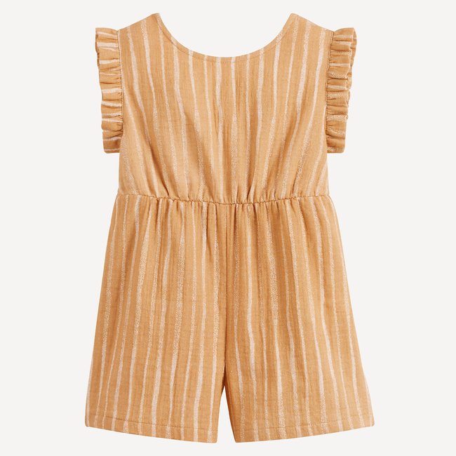 Combishort rayé camel <span itemprop=