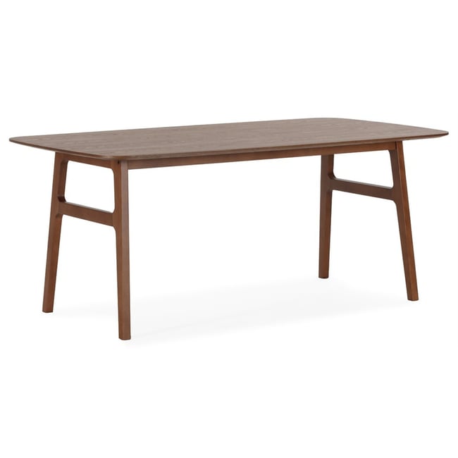 Table à manger en frêne et hêtre massifs Couleur noyer <span itemprop=