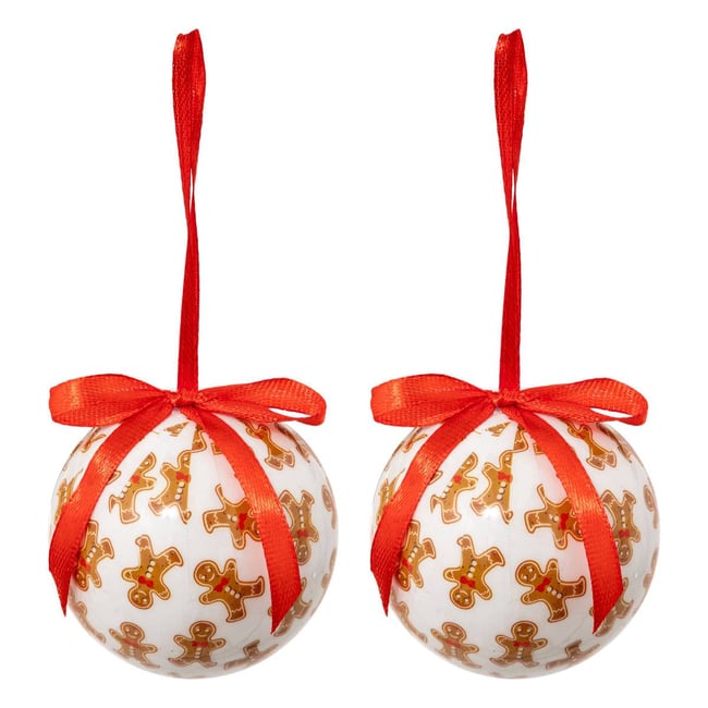 Lot de 2 boules de noël x2 PARIS Couleur blanc <span itemprop=