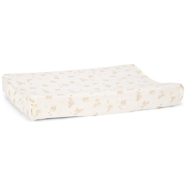 Housse pour matelas à langer blanc, beige <span itemprop=