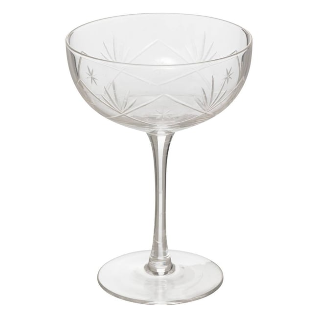 Lot de 6 coupes à champagne en verre 28 cl VICTORIA Couleur transparent <span itemprop=