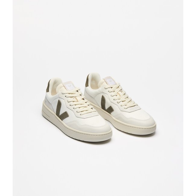 Zapatillas V-90 blanco/caqui <span itemprop=