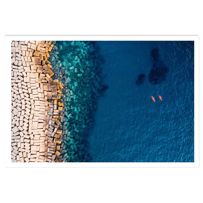 Poster digue vue d'en haut - HEXOA