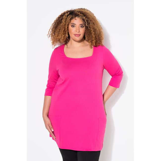 T-shirt long avec poches - ULLA POPKEN
