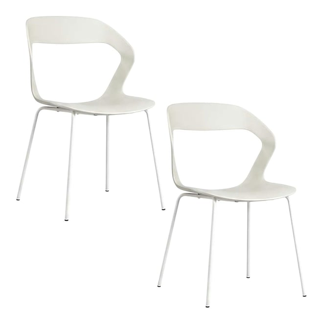 Chaise design en polypropylène (lot de 2) ALBA - PIER IMPORT