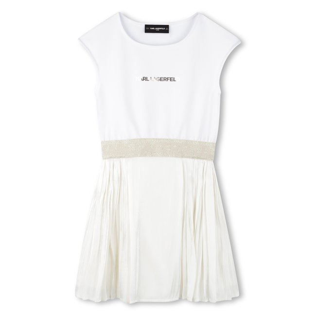 Robe de cérémonie sans manche blanc ecru <span itemprop=