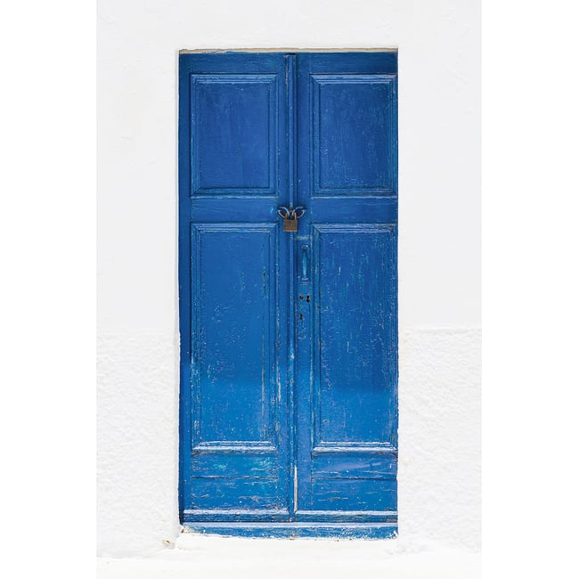 Tableau porte bleue ios - HEXOA