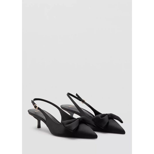 Chaussures nœud satiné noir <span itemprop=