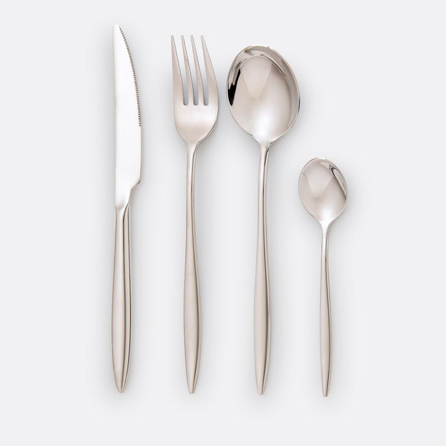 Elsie Stainless Steel 24-Piece Cutlery Set, inox, LA REDOUTE INTERIEURS