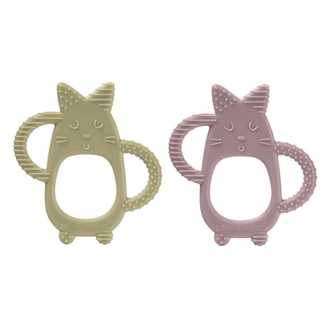 Lot de 2 anneaux de dentition vert/lavande - BEBECONFORT